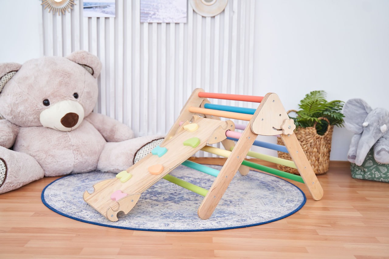 Climber Pikler Triangle Set (Triangle+Ramp) Pastel Mini