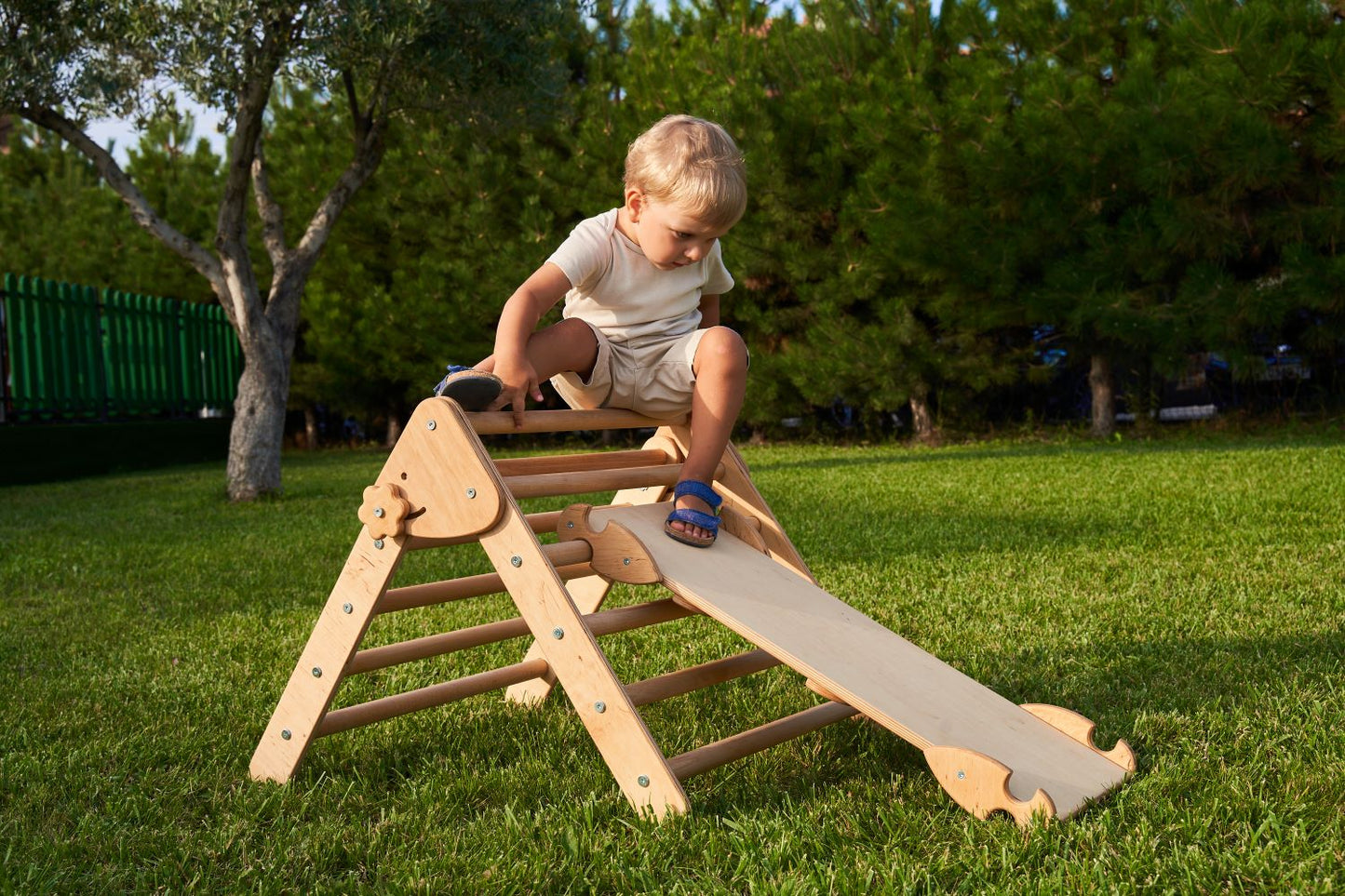 Set de două Climber Pikler Triunghi + Rampă (Mini)
