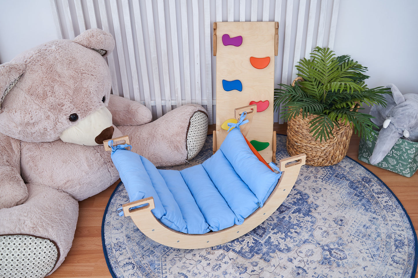 Montessori Climbing Board Arch Set (Arch+Ramp+Cushion) Bright