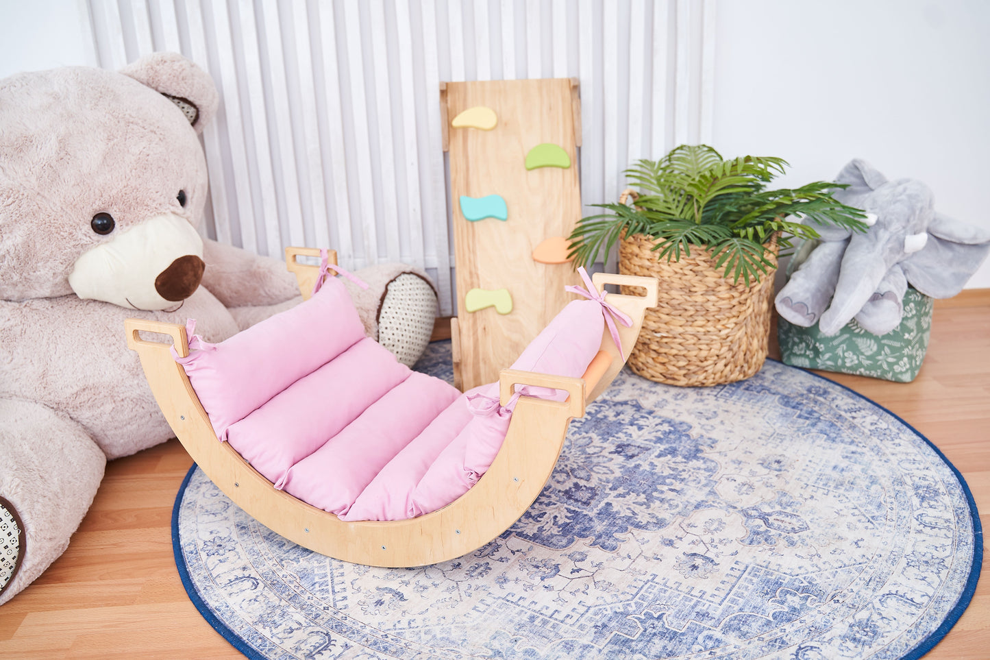 Montessori Climbing Board Arch Set (Arch+Ramp+Cushion) Pastel