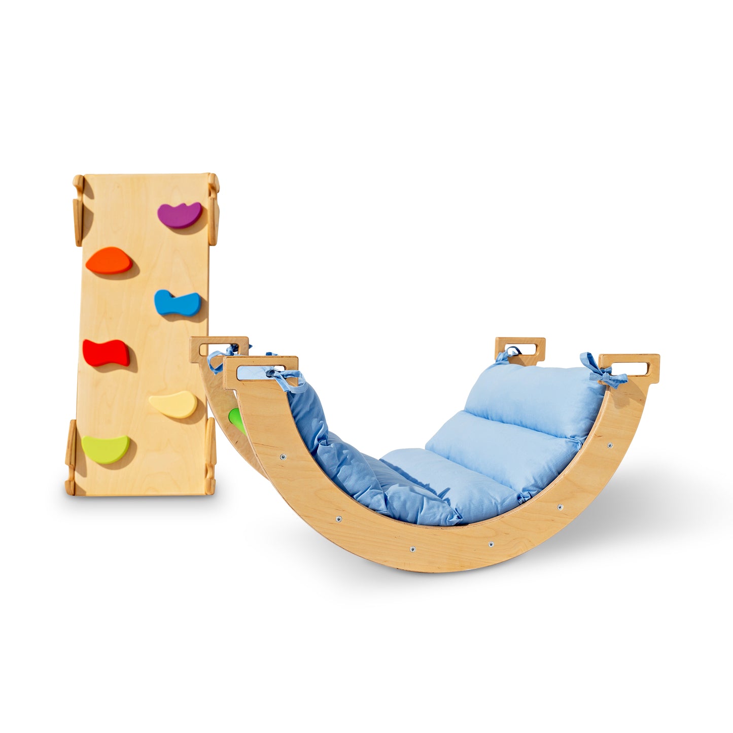 Montessori Climbing Board Arch Set (Arch+Ramp+Cushion) Bright