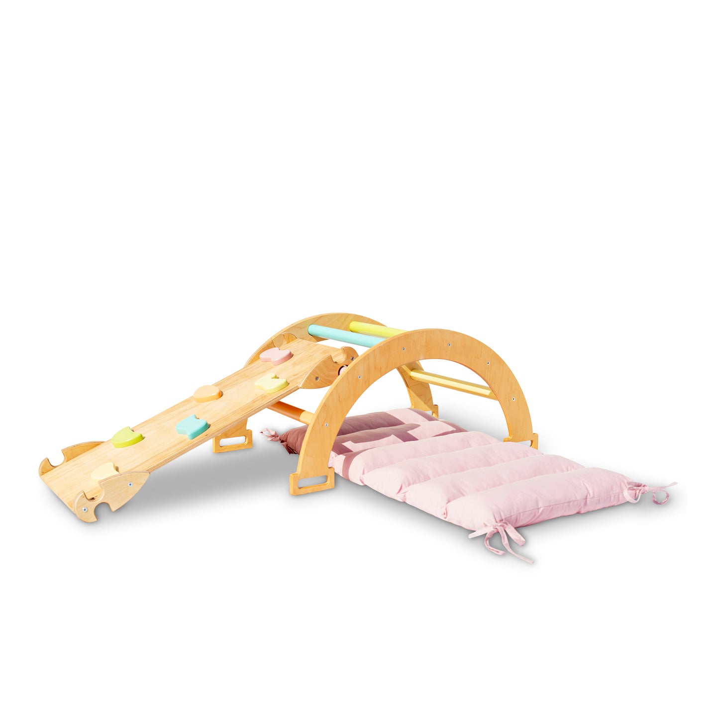 Montessori Climbing Board Arch Set (Arch+Ramp+Cushion) Pastel