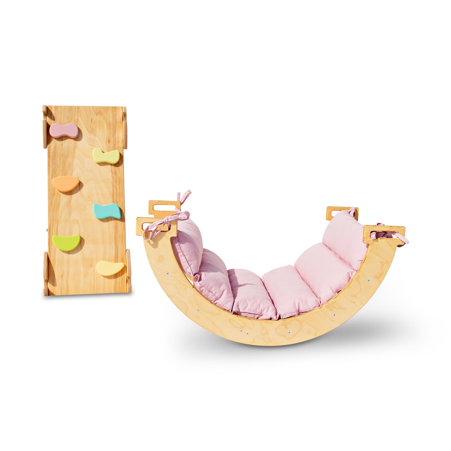 Montessori Climbing Board Arch Set (Arch+Ramp+Cushion) Pastel